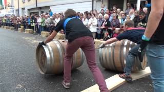 Weinfassrollen Winzerfest Besigheim 2013 [upl. by Sudnak]