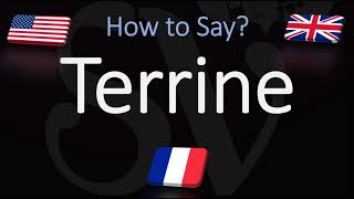 How to Pronounce Terrine CORRECTLY English amp French Pronunciation [upl. by Trilby]