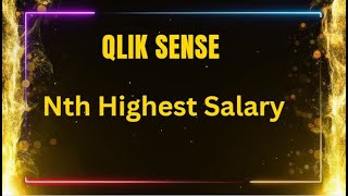 Find Highest Salary in Qlik Sense [upl. by Bramwell]