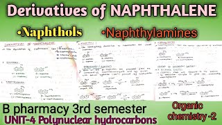 Derivatives of naphthalene  naphthol  naphthylamine derivativesofnaphthalene naphthol [upl. by Noryahs]