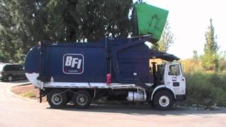 BFI Canada former WSI frontloader Progressive Waste Solutions In Action [upl. by Eniaral]