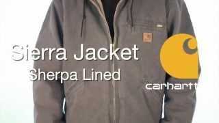 J141 Carhartt Mens Sierra Jacket  Sherpa Lined [upl. by Setsero]