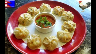 Restaurant Style Juicy Chicken Momo at Home  Chicken Dumpling Chicken Momo Recipe Nepali Style 🍴74 [upl. by Keryt]