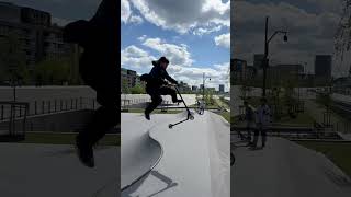 Hardest triple tailwhip skate skateboarding skatepark scooter scoot [upl. by Jillane]