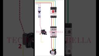 Circuit de commande pour démarrage direct Moteur triphasé schéma de branchement electricity [upl. by Audrey799]