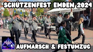 Schützenfest Emden 2024  Aufmarsch amp Festumzug [upl. by Elberfeld]