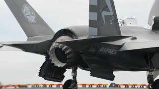 F35B Lightning II Vertical Landing and Takeoff Aboard the USS Wasp [upl. by Eecyak]