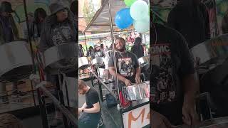 Metronomes Steelband soundcheck jam 2024 on di drag [upl. by Eissirhc572]