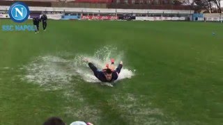 Castelvolturno tuffi di fine allenamento ForzaNapoliSempre [upl. by Redneval]