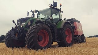 Cabview Stroh pressen 2017 mit Fendt 720 Vario SCR und Vicon Rundballenpresse [upl. by Lemrac496]