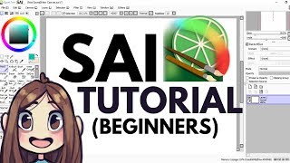 Beginner Paint Tool SAI Tutorial  All my Tips [upl. by Dihsar78]