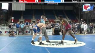 Fargo 2012 220 Round 5 JDen Cox Missouri vs Kyle Snyder Maryland [upl. by Adolpho]