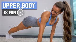 18 MIN FAST N FURIOUS Upper Body Workout  No Repeats amp No Equipment At Home [upl. by Enimisaj]