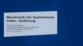 Messtechnik 10 Systematische Fehler – Einführung [upl. by Oyr743]