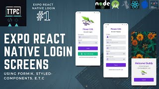 Expo React Native Login System 1  Creating the pages STEP BY STEP [upl. by Fondea]