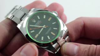 Rolex Oyster Perpetual Milgauss 116400GV Luxury Watch Review [upl. by Htir]