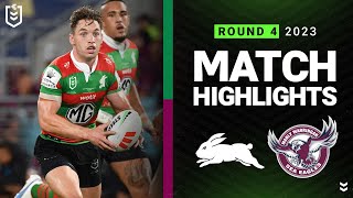 NRL 2023  South Sydney Rabbitohs v ManlyWarringah Sea Eagles  Match Highlights [upl. by Ilrebmik]