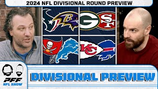 2024 NFL Divisional Round Preview  PFF NFL Show [upl. by Meehaf925]