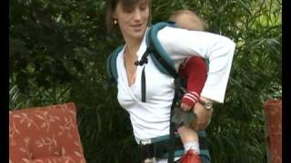 How to Use the Manduca Baby Carrier in Back Carry Position [upl. by Vocaay155]