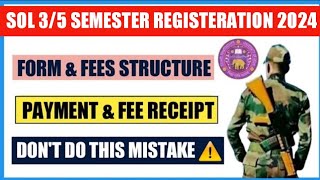 Sol 35 Semester Admission Form Released 2024 II How to Fill 35 Semester Registration Form 2024 [upl. by Anrat]