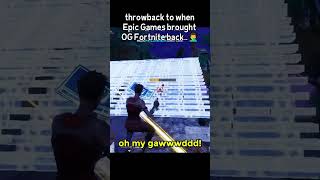 throwback to when Epic Games brought OG Fortnite back🤦‍♂️ [upl. by Nemad]