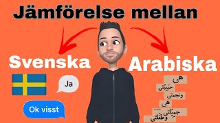 Jämförelse mellan arabiska och svenska  موضوع سويدي عن مقارنة بين اللغة السويدية و العربية [upl. by Nerat]