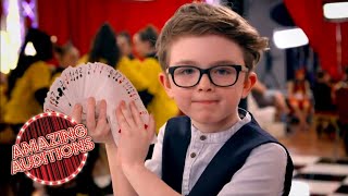 9YearOld Magician WOWS Judges  Amazing Auditions [upl. by Ammann]