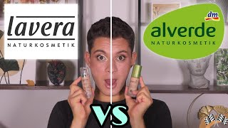 Alverde vs Lavera Naturkosmetik  Perfect Cover Foundation  Hyaluron Liquid Foundation  Ginkgomen [upl. by Vanna]