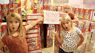 CEREAL BOX FORT No Boys Allowed [upl. by Nalloh]