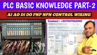 PLC Control Wiring  PLC Basic Knowledge Part2  AI DI AO DO  PNP And NPN Sensor Connection tapan [upl. by Egan215]