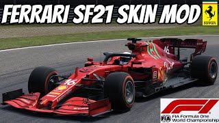 Ferrari SF21 F1 2021 Skin Mod  Assetto Corsa Download Link [upl. by Ekard365]