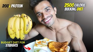 Low Budget 2500 Calories Bulking Diet  Mass Gain Full Day Of Eating [upl. by Nnaeitak14]