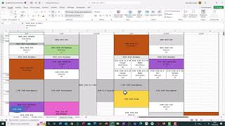 Créer facilement un emploi du temps ou planning graphique avec Excel [upl. by Wilkens477]