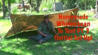 Homemade Oil Cloth Whelen Lean To Tent PT 3 [upl. by Ahseya]