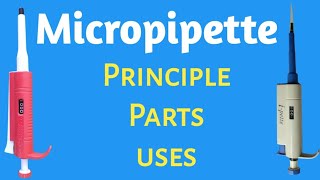 how to use a micropipette  micropipette principle parts and usese  micropipette tips [upl. by Ivy]