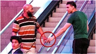 Touching Hands On Escalator Prank  Part 5 Girl vs Guy [upl. by Holly674]