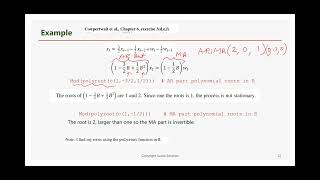 Chapter 6 5 Determining Stationarity and Invertibility [upl. by Rifkin]