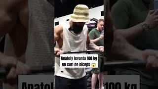 Anatoly levanta 100 kg en curl de bíceps gym fitness bodybuilding powerlifting [upl. by Mail]