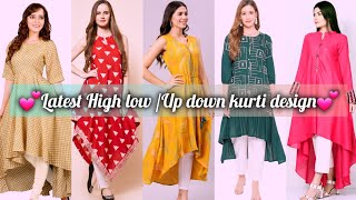 Top 40 Casual High Low Kurtis Design🥰 Up and Down kurtis Collection 💕 [upl. by Naara]