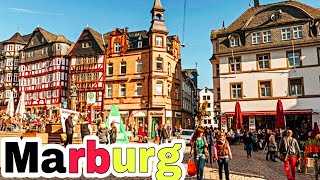 Marburg City Germany 🇩🇪 Walking tour  4k video [upl. by Yotal]