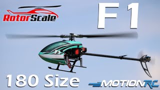 RotorScale F1 180 Size Gyro Stabilized Helicopter  Motion RC [upl. by Beltran]