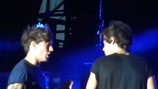 Harry running backstage to get Louis a throat lozenge [upl. by Akirahc]