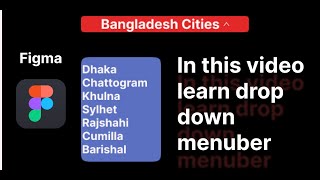 Drop Down Menuber  Create Dropdown Figma [upl. by Yelsnya]