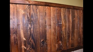 Pallet wood wall paneling  part 2 [upl. by Atiekan588]