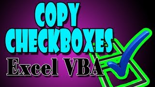 Copy Multiple Checkboxes or Activex Controls in Excel VBA [upl. by Clover]