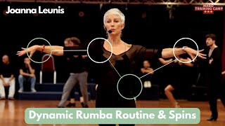 Joanna Leunis  Rumba latin Dance Lesson  Spins  Mabo Dance Camp [upl. by Aiselad641]