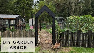 Building a DIY Arbor in the Cottage Garden Part 1 [upl. by Kehr507]