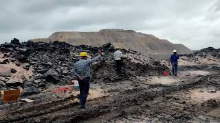 How a blasting happens in opencast coal mines  Open Cast mining blasting  Mining Blasting videos [upl. by Dionne]