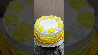 yellow colour cake decorating ideas trending cake viral shorts [upl. by Ahsa458]