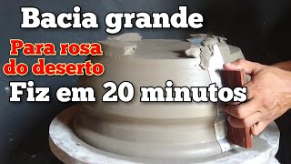 Como fazer vaso de cimento para rosa do deserto [upl. by Austina993]